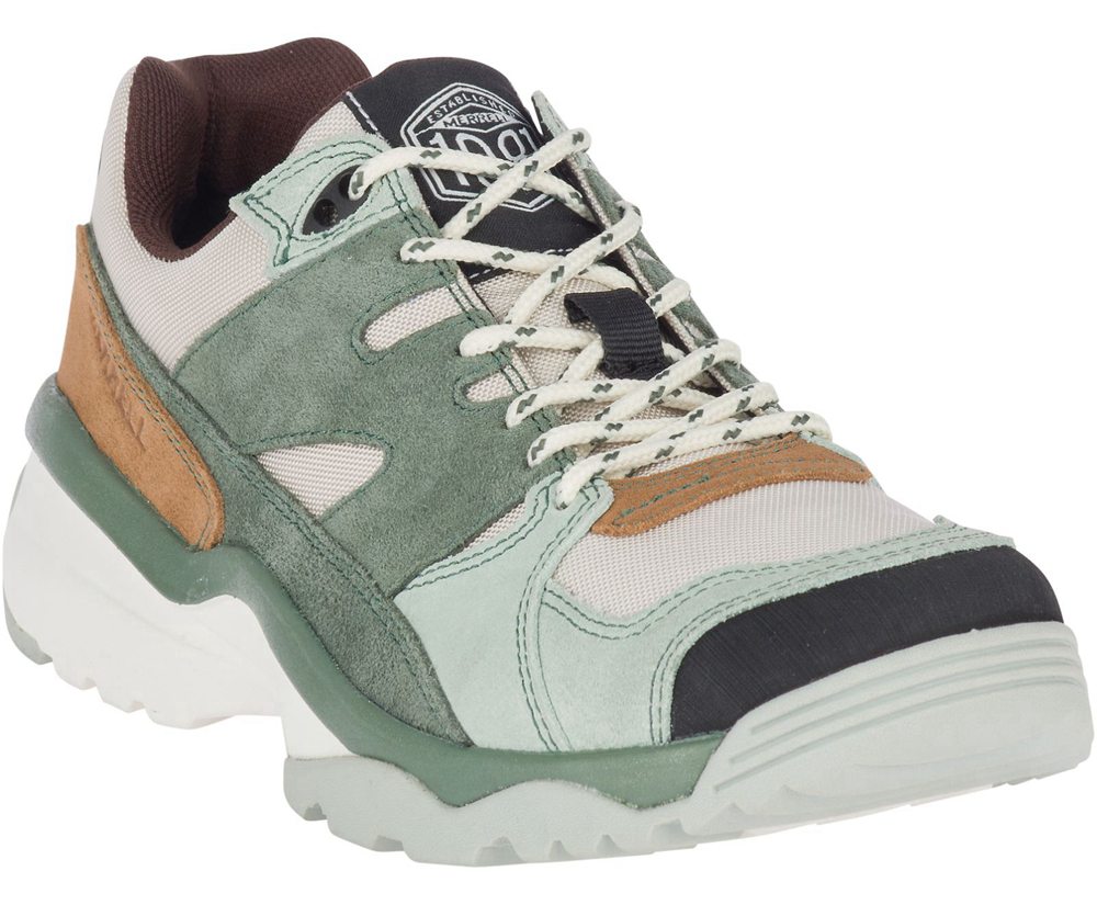 Buty Sportowe Merrell Damskie Oliwkowe/Białe - Boulder Range - 480265-ABZ